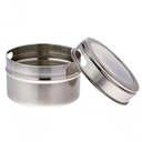 Ver imagem 3 de Jogo com 6 Porta Condimentos em Inox com Suporte Retangular 23.5 Cm - Mimo Style - Ai1401