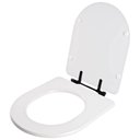 Ver imagem 2 de Tampa de Vaso Poliéster Carrara Branco com Ferragem Preta