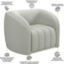 Ver imagem 5 de Kit Sofá 4 Lugares para Sala 252cm com 01 Poltrona Lazio M03 Veludo Creme - Lyam Decor