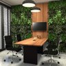 Conjunto Escritório Mesa de Reunião 1,80m Painel Tv Ng F5  - 1