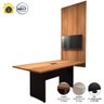 Conjunto Escritório Mesa de Reunião 1,80m Painel Tv Ng F5  - 4