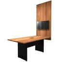 Ver imagem 3 de Conjunto Escritório Mesa de Reunião 1,80m Painel Tv Ng F5