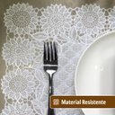 Ver imagem 3 de 12 Jogo Americano Rendado Girassol Plástico 12 Lugares 30x46