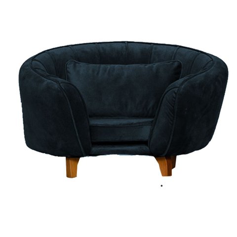 Caminha Pet Poltrona Baby Lady Tecido Veludo Divini Decor:azul Marinho