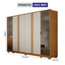 Ver imagem 2 de Guarda-Roupas 6 Portas Vidro Reflecta Prime sem LED Cinamomo/Off White