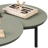 Mesa de Centro para Sala Redonda Dupla Industrial Charlie D04 Alecrim/preto - Mpozenato - 8