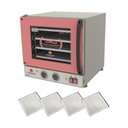 Ver imagem 1 de Kit - Forno Turbo Elétrico Fast Oven Prp-004 127v Rosa + 4 Assadeiras Perfuradas - Progás 127v