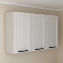 Ver imagem 1 de Armário Aéreo 3 Portas Americana Almofada 70cm TM1310 MDF Grazi Branco