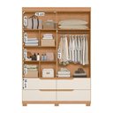 Ver imagem 3 de Guarda Roupa Doble Quarto com 4 Portas e 4 Gavetas Freijo/off White