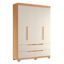 Ver imagem 1 de Guarda Roupa Doble Quarto com 4 Portas e 4 Gavetas Freijo/off White