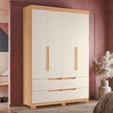 Ver imagem 2 de Guarda Roupa Doble Quarto com 4 Portas e 4 Gavetas Freijo/off White