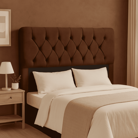 Cabeceira Casal Cama Box Estofada Cristal 140 Cm Veludo