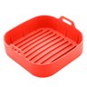 Forma Quadrada De Silicone Para Air Fryer Vermelha 20CmX7Cm - 1