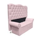 Ver imagem 2 de Cabeceira e Recamier Agnes para Cama Box Casal 140cm:rosa Bebê
