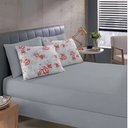 Ver imagem 2 de Jogo Cama King Basic Rolinho 3 Peças 100% Malha Algodão Estampa:Tainara Vermelho