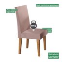Ver imagem 5 de Kit com 2 Cadeiras para Sala de Jantar MDP/MDF Wallace Rosa/Veludo