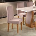 Ver imagem 2 de Kit com 2 Cadeiras para Sala de Jantar MDP/MDF Wallace Rosa/Veludo