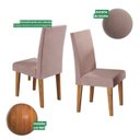 Ver imagem 6 de Kit com 2 Cadeiras para Sala de Jantar MDP/MDF Wallace Rosa/Veludo