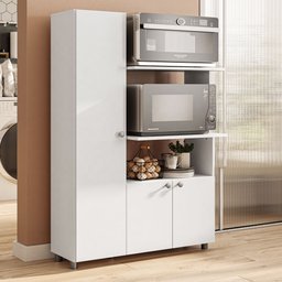 Armário de Cozinha Multiuso Âmbar 3 Portas Forno e Micro - 1