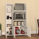 Ver imagem 5 de Armário de Cozinha Multiuso Âmbar 3 Portas Forno e Micro Branco