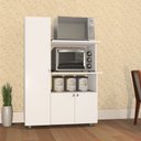 Ver imagem 4 de Armário de Cozinha Multiuso Âmbar 3 Portas Forno e Micro Branco