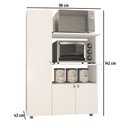 Ver imagem 3 de Armário de Cozinha Multiuso Âmbar 3 Portas Forno e Micro Branco