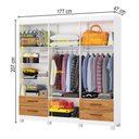 Ver imagem 5 de Guarda-roupa Casal Genova 6 Portas 4 Gavetas 22110 Branco/cinamomo - Carioca Móveis
