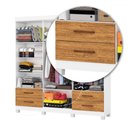 Ver imagem 6 de Guarda-roupa Casal Genova 6 Portas 4 Gavetas 22110 Branco/cinamomo - Carioca Móveis