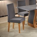 Ver imagem 2 de Kit com 2 Cadeiras para Sala de Jantar MDF/MDP Wallace Cinza/Veludo Grafite