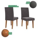 Ver imagem 6 de Kit com 2 Cadeiras para Sala de Jantar MDF/MDP Wallace Cinza/Veludo Grafite