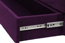 Ver imagem 3 de Recamier Puff Baú Sapateira com Gaveta 1,38cm para Cama Box Padrão - Roxo