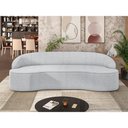 Ver imagem 2 de Sofá 4 Lugares Curvo Sala de Estar Living Lótus D02 Bouclê Cinza 230 cm B-56 - Lyam Decor