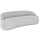 Ver imagem 1 de Sofá 4 Lugares Curvo Sala de Estar Living Lótus D02 Bouclê Cinza 230 cm B-56 - Lyam Decor