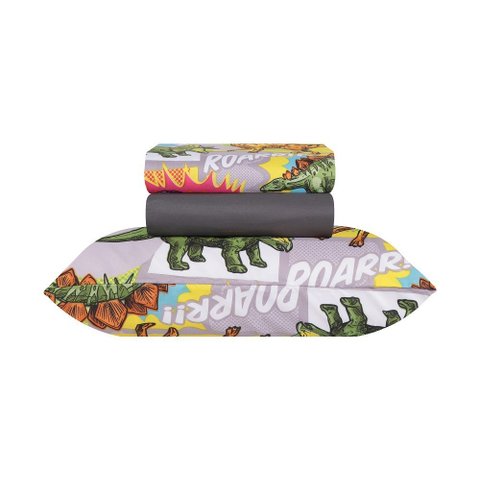 Jogo de Lençol Solteiro Infantil Toque Macio Duplo 3 Peças Menino e Menina 100% Poliéster Sultan