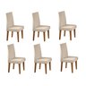Kit com 6 Cadeiras para Sala de Jantar Mdp/mdf Wallace - 1