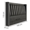 Ver imagem 3 de Cabeceira Casal 140 cm Lumina LED com Frame Corino Tcs 724 Peer