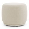 Puff Decorativo Orgânico Living Molly Redondo Bouclê Bege - Desk Design - 1