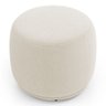 Puff Decorativo Orgânico Living Molly Redondo Bouclê Bege - Desk Design - 5