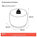 Ver imagem 4 de Puff Decorativo Orgânico Living Molly Redondo Bouclê Bege - Desk Design