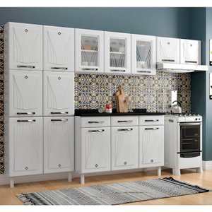 Cozinha de Aço Completa  Star New com Vidro e Balcão
