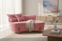Ver imagem 1 de Namoradeira Sofá Feijão Luna 130cm Orgânica Suede Rosa
