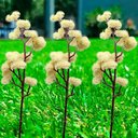 Ver imagem 2 de Kit 6 Plantas Artificiais Mamona Ornamental Jardim de 70cm
