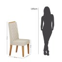 Ver imagem 5 de Kit com 2 Cadeiras para Sala de Jantar MDP/MDF Dyniz Bege/Veludo Pastel