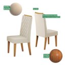 Ver imagem 7 de Kit com 2 Cadeiras para Sala de Jantar MDP/MDF Dyniz Bege/Veludo Pastel
