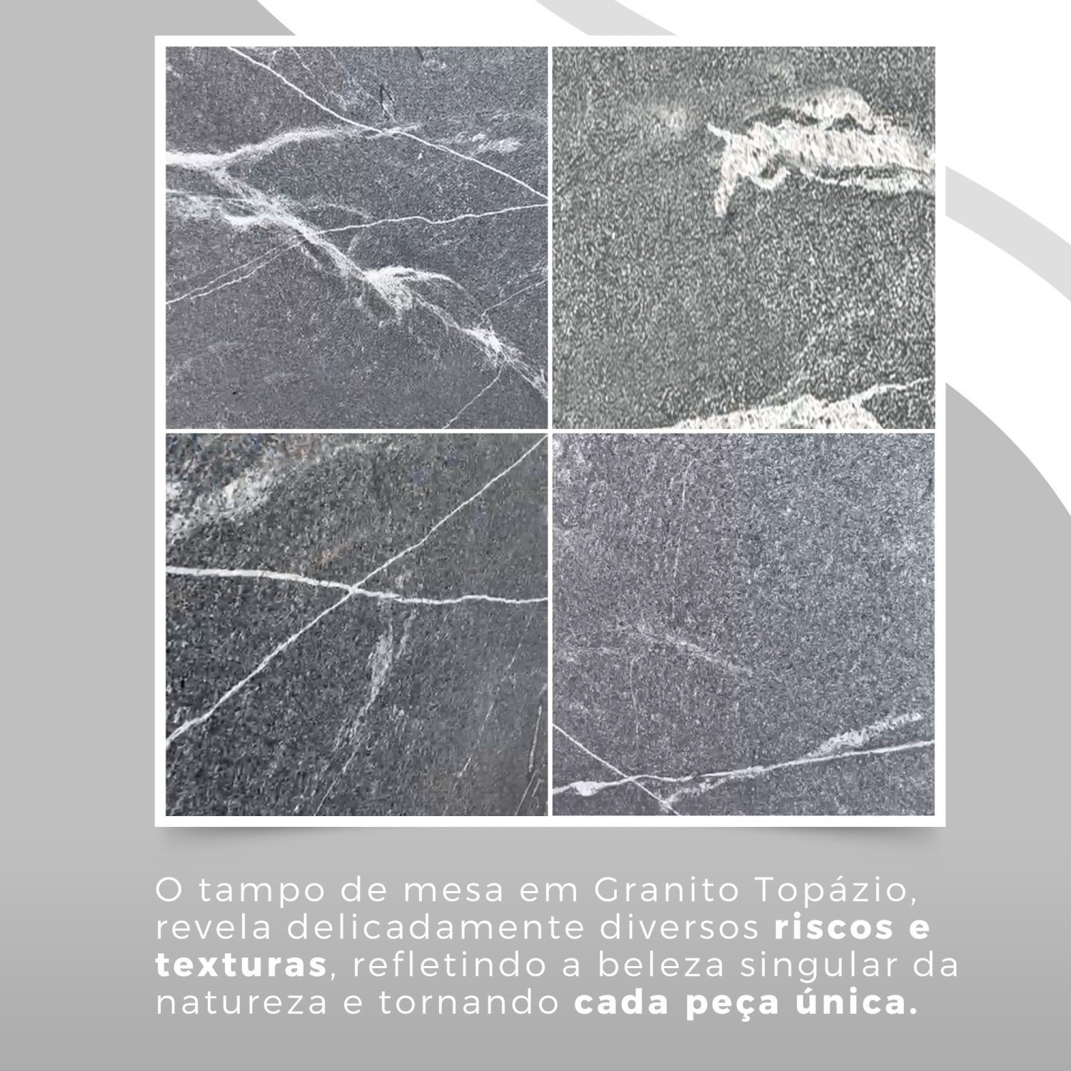 Conjunto Sala de Jantar Mesa Retangular 100x60cm Tampo Granito Topázio 4 Cadeiras Paraty - 11