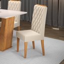 Ver imagem 3 de Kit com 4 Cadeiras para Sala de Jantar MDP/MDF Dyniz Bege/Veludo Pastel