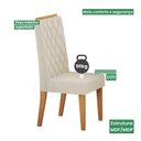 Ver imagem 6 de Kit com 4 Cadeiras para Sala de Jantar MDP/MDF Dyniz Bege/Veludo Pastel