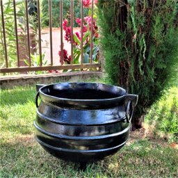 Panelão Caldeirão Bruxa Tripé Ferro Fundido Preto 40L 42cm - 2