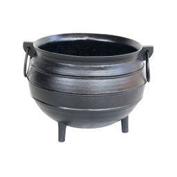 Panelão Caldeirão Bruxa Tripé Ferro Fundido Preto 40L 42cm - 1