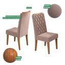 Ver imagem 7 de Kit com 4 Cadeiras para Sala de Jantar MDP/MDF Dyniz Rosa/Veludo